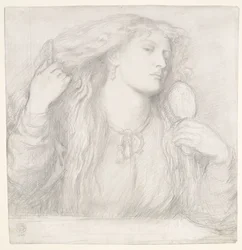 Vrouw kamt haar haar, Fanny Cornforth