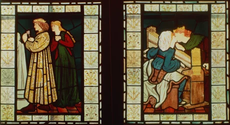 Huwelijksreis van Koning René van Anjou, door Burne-Jones en Dante G. Rossetti, 1862