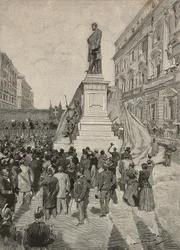 Inhuldiging van monument voor Quintino Sella, door Ettore Ferrari, 9 april