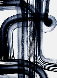 Abstracte blauwe penseelstreken
