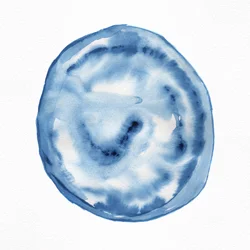 Vloeibare indigo-werveling