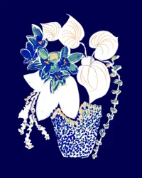 Kleurrijke bloemen in pot