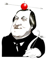 Gioachino Rossini, 2024 (digitale kleurpotloodtekening)