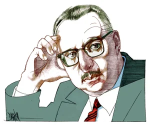 Giorgio Manganelli, 2021 (digitale kleurpotloodtekening)