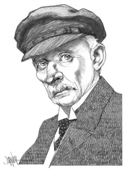 Gustav Meyrink, 2024 (digitale kleurpotloodtekening)