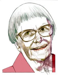 Harper Lee, 2022 (digitale kleurpotloodtekening)