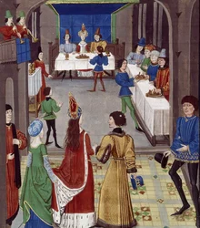 Het huwelijk. Uit: Renaud de Montauban, ca. 1465