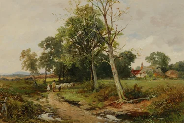 Een Worcestershire Laan Scene, ca. 1904
