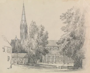 Een uitzicht op de kathedraal van Salisbury