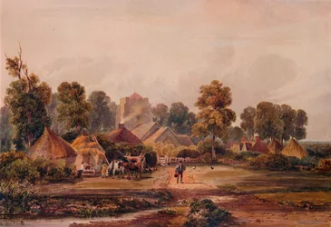 Een boerderij in Worcestershire, ca. 1848