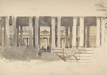 Greenwich Hospital recto, Studie van een Gebouw verso, ca. 1831