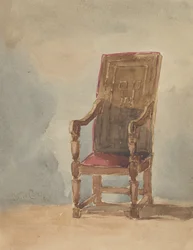 Studie van een antieke fauteuil, 1849