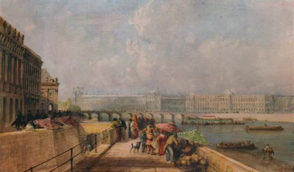 De Pont des Arts en het Louvre vanaf de Quai Conti