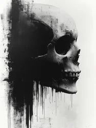 Dark Grunge Schedel