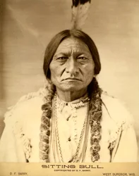 Sitting Bull (1834-1890), Amerikaans Dakota-Sioux-indianenopperhoofd (indiaanse naam Tatanka Iyotake), foto door David F. Barry