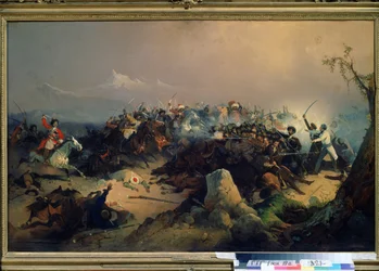 Aanval door de Tsjerkessen op de Russische cavalerie op 24 mei 1846
