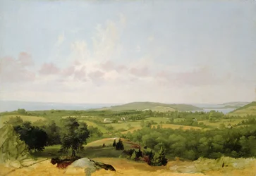 Uitzicht op Narragansett Bay, nabij Warwick, Rhode Island