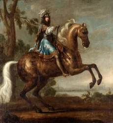Ruiterportret van Karel XI van Zweden (1655-1697)