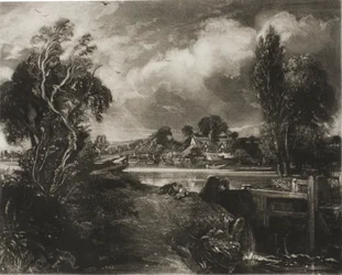 Een sluis aan de Stour, Suffolk