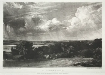 Verschillende onderwerpen van landschap, kenmerkend voor Engels landschap...Een zomerland