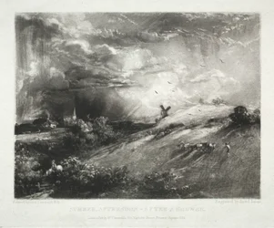 Verschillende Onderwerpen van Landschap, Kenmerkend voor Engels Landschap uit Schilderijen van John Constable, R.A.: Zomermiddag - na een Buien