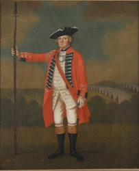 Portret van een Britse infanterieofficier, ca. 1740-50