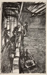 Voor Havre: de loods aan boord nemen van een hospitaalschip, illustratie uit 
