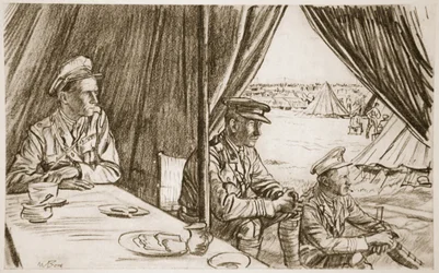 Wachten op de gewonden, illustratie uit 