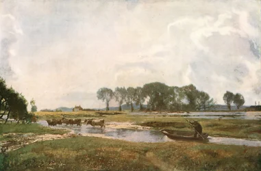 Het drijven van de koeien, Hampshire, 1892