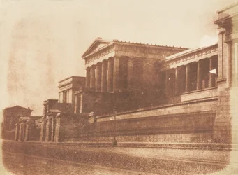 Oude Koninklijke Hogeschool, Calton Hill, Edinburgh, 1843-47. Makers: David Octavius Hill, Robert Adamson, Hill & Adamson