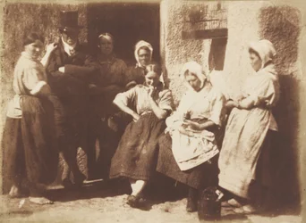 Deur van een Newhaven-pilotenhuisje, 1845. Makers: David Octavius Hill, Robert Adamson