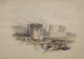 De cirkelvormige tempel in Baalbek