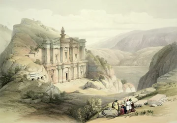 El Deir, Petra, 8 maart 1839, plaat 90 uit Volume III van 