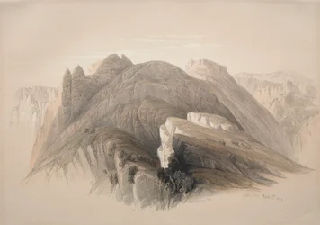Gebil Hor. Berg Hor, vanaf de Kliffen die Petra Omringen