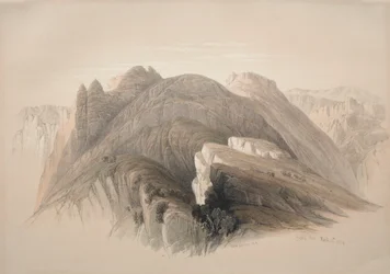 Gebil Hor. Berg Hor, vanaf de Kliffen rondom Petra, 1839