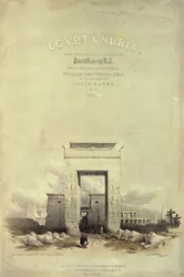 Grote poort die leidt naar de Tempel van Karnak, titelpagina van 