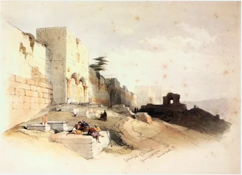 In het Heilige Land: Jeruzalem, de Gouden Poort (gravure)