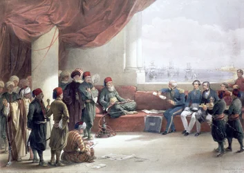 Interview met de onderkoning van Egypte in zijn paleis, Alexandrië, Egypte, 12 mei 1839, 19e eeuw