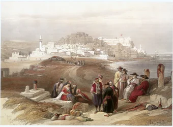 Jaffa gezien vanuit het noorden (gravure)