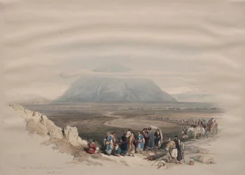 Berg Tabor vanaf de Vlakte van Esdraelon, 1839