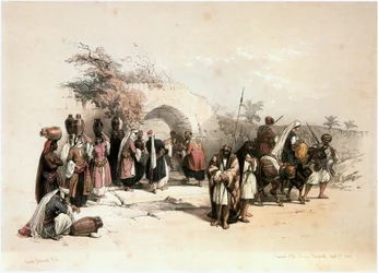 Nazareth, Fontein van de Maagd (gravure)