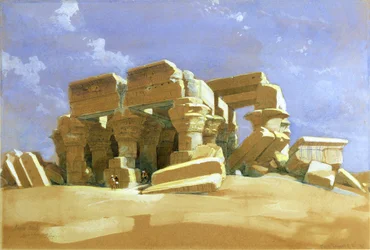 Portiek van de Tempel van Kom Ombo, Boven-Egypte, 1838