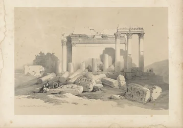 Ruïnes van de oostelijke portiek van de tempel van Baalbek