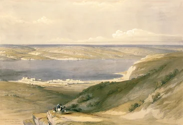 Zee van Galilea of Genezareth, kijkend naar Basan, 21 april 1839, plaat 36 uit Volume I van 