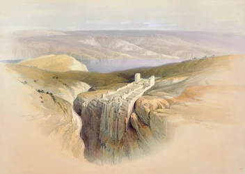 De Dode Zee kijkend naar Moab, 4 april 1839, plaat 50 uit Volume II van 