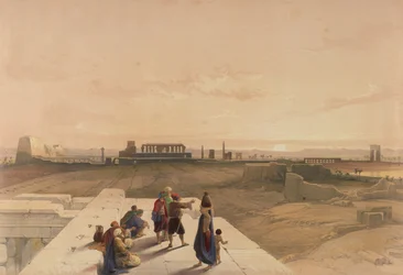 De ruïnes van Karnak vanuit het westen, uit Egypte en Nubië, Vol.1