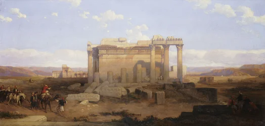 De ruïnes van de kleinere tempel in Baalbek