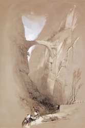 De Triomfboog die de Ravijn naar Petra oversteekt, 1839