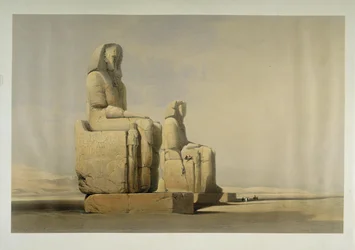 De memnon-kolossen bij Thebe