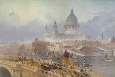 Uitzicht op Blackfriars Bridge en St Paul